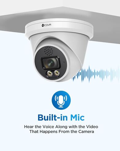 4K PoE Dome Camera with Spotlight Color Night Vision, 8MP Wired Surveillance IP Security Camera Outdoor, Smart AI Human/Vehicle Detection, Two-Way Talk, Up to 256GB microSD Card, LY97KA8MA in Saudi Arabia