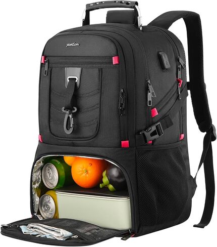 YAMTION 17.3 Inch Laptop Insulated Backpacks with Cooler Compartment,Men Work Cooler Backpack Insulated Lunch Bag for Teens Boys with Charging Port for Gym College Travel in Kuwait