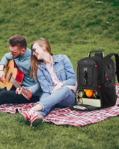 YAMTION 17.3 Inch Laptop Insulated Backpacks with Cooler Compartment,Men Work Cooler Backpack Insulated Lunch Bag for Teens Boys with Charging Port for Gym College Travel in Kuwait