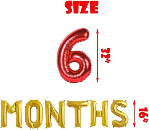 Red Boys Half Birthday Decorations Red Cartoon 6 Months Balloons Boys Six Months Banner for Boys 1/2 Birthday Baby Shower Party Supplies Decorations in Saudi Arabia