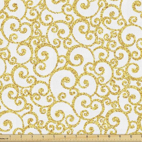 Ambesonne Floral Fabric by The Yard Abstract Clove Petals Vibrant Circular Essence Bouquet Design Decorative Fabric for Curtain Sofa Ottoman Kitchen Bench Quilts and Table Runner 1 Yard Reseda Green in Kuwait