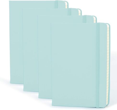 Simply Genius A5 Notebooks for Work, Travel, Business, School & More - College Ruled Notebook - Hardcover Journals for Women & Men - Lined Books with 192 pages, 5.7" x 8.4"(Light Blue, 4 Pack) in Kuwait