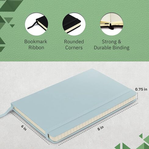 Simply Genius A5 Notebooks for Work, Travel, Business, School & More - College Ruled Notebook - Hardcover Journals for Women & Men - Lined Books with 192 pages, 5.7" x 8.4"(Light Blue, 4 Pack) in Kuwait