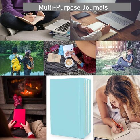 Simply Genius A5 Notebooks for Work, Travel, Business, School & More - College Ruled Notebook - Hardcover Journals for Women & Men - Lined Books with 192 pages, 5.7" x 8.4"(Light Blue, 4 Pack) in Kuwait