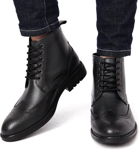 Arkbird Mens Chelsea Boots, Stylish and Comfort Leather Chukka Ankle Boots with Zipper in Kuwait