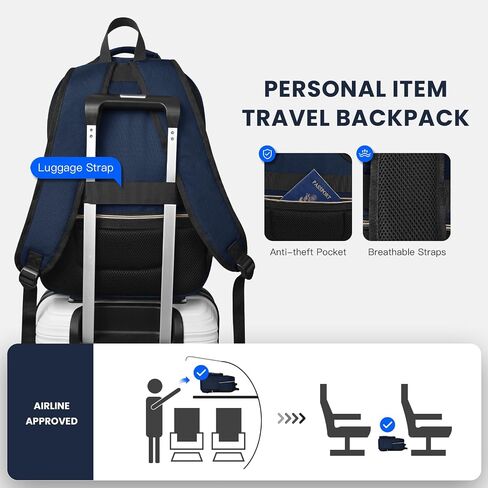 Navy Blue Backpack for Women,Backpack with Laptop Compartment,School Bag for Teens Girls, Travel Backpack Carry On, Nurse Teacher Computer Backpack, Water Resistant Daypack for College in Saudi Arabia