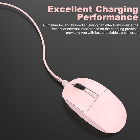 Mouse Charging Cable Micro USB Charger Cord Compatible with Razer Naga Pro 20000 DPI, Viper Ultimate, Razer DeathAdder V2 Pro/Basilisk Ultimate Gaming Mouse, Nylon Braided, 5.9 Feet in Saudi Arabia