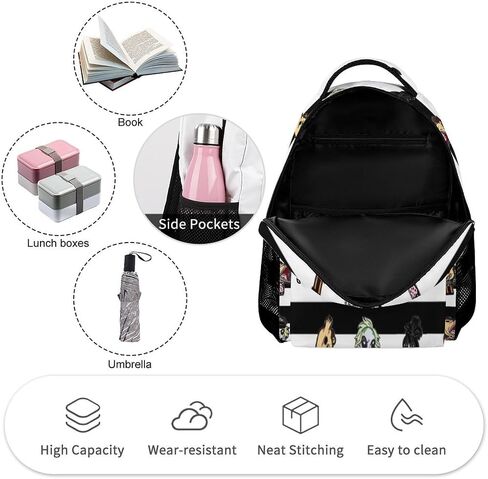 Horror Movie Backpacks For Girls Boys School Bag Laptop Bag Lightweight Adjustable Student Bookbag Travel Daypack, Style-2 in Saudi Arabia