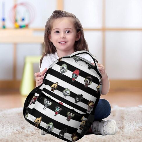 Horror Movie Backpacks For Girls Boys School Bag Laptop Bag Lightweight Adjustable Student Bookbag Travel Daypack, Style-2 in Saudi Arabia