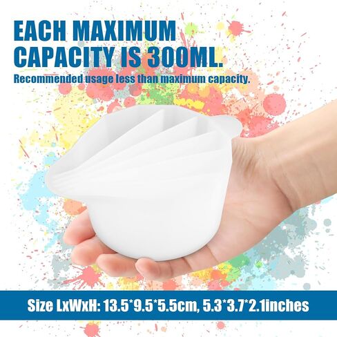 Silicone Split Cup - GARGEN Silicone Pouring Cup for Resin Art Divided Silicone Cup for Painting Drawing Crafts DIY Pour Painting Supplies for Split Art 6/7/8 Channels in Saudi Arabia