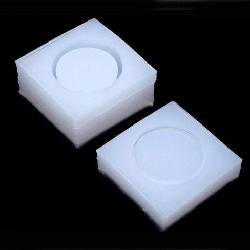 Wixine 2 قطعة صندوق تخزين سيليكون مستدير قالب الراتنج قالب مجوهرات الحرفية اليدوية عدة in Kuwait