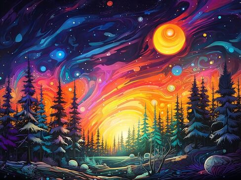 zythron مليء بالنجوم ليلة الماس مجموعات الطلاء السماء المرصعة بالنجوم الماس مجموعات الفن للبالغين مشهد المناظر الطبيعية DIY لوحات الماس الحفر الكامل مع الماس 5D جوهرة الفن والحرف 16 × 12 بوصة in Kuwait