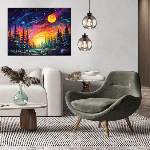 zythron مليء بالنجوم ليلة الماس مجموعات الطلاء السماء المرصعة بالنجوم الماس مجموعات الفن للبالغين مشهد المناظر الطبيعية DIY لوحات الماس الحفر الكامل مع الماس 5D جوهرة الفن والحرف 16 × 12 بوصة in Kuwait