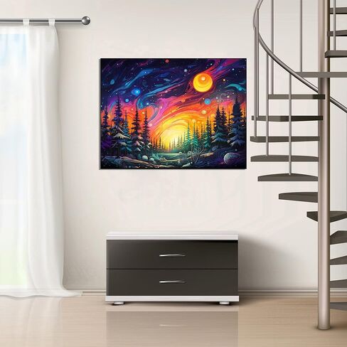 zythron مليء بالنجوم ليلة الماس مجموعات الطلاء السماء المرصعة بالنجوم الماس مجموعات الفن للبالغين مشهد المناظر الطبيعية DIY لوحات الماس الحفر الكامل مع الماس 5D جوهرة الفن والحرف 16 × 12 بوصة in Kuwait