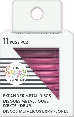 me & my BIG ideas Metal Expander Discs, Bright Pink - The Happy Planner Scrapbooking Supplies - Add Extra Pages, Notes & Artwork - Create More Space for Notebooks, Planners & Journals - Expander Size in Saudi Arabia