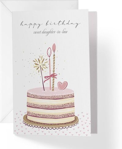 | Happy Birthday Card for Daughter-In-Law | 5"x7.5" | (Single Card + Envelope) in Saudi Arabia