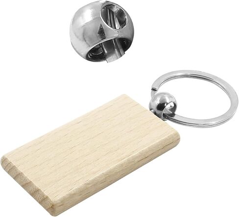 Hitefu 20 Pcs Wood Engraving Blanks, Heart Shape Blank Wooden Keychain Blanks, Unfinished Wood Engraving Key Tags for for DIY Gift Craft Accessories in Saudi Arabia