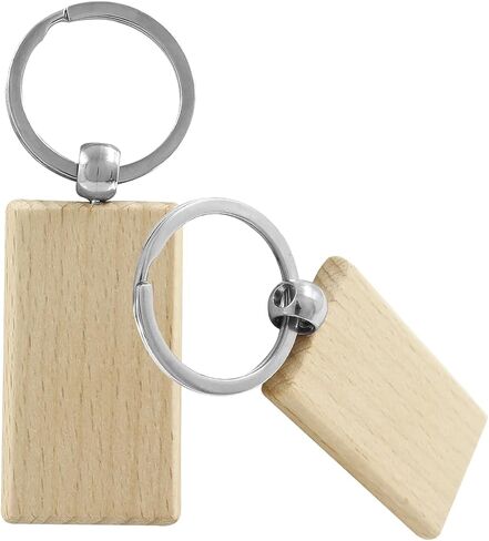 Hitefu 20 Pcs Wood Engraving Blanks, Heart Shape Blank Wooden Keychain Blanks, Unfinished Wood Engraving Key Tags for for DIY Gift Craft Accessories in Saudi Arabia