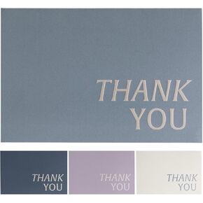 Thank You Cards with Envelopes, 32 Pack 4x6 in Thank You Cards Bulk with Embossed Design, Thank You Notes for Wedding, Baby Shower, Small Business, Bridal Shower, Funeral, Graduation, Green