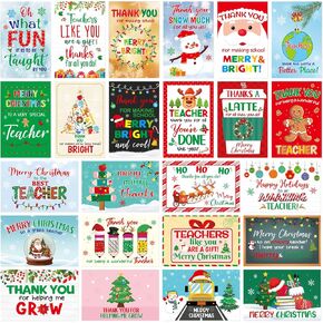 ceiba tree Christmas Cards for Teacher Happy Holiday Thank You Cards Teacher Appreciation Cards with Envelopes