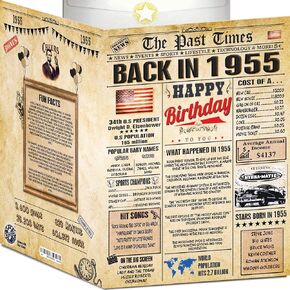 بطاقة عيد ميلاد 60 للنساء والرجال - صحيفة تعود إلى عام 1964 - بطاقة عيد ميلاد سعيد 60 - هدية عيد ميلاد 60 لها - حجم جامبو A4 - زينة عيد ميلاد 60 لأبي أمي - أفضل الهدايا لعمر 60 عامًا
