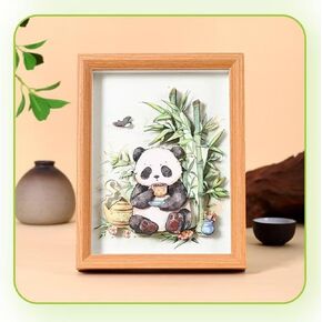 3D Picture Frame, Paper Craft Photo Frame, Panda Bamboo Shadow Box for Wall Tabletop Display, Artsy Ornament for Thanksgiving, Xmas, New Year Valentine Gift in Saudi Arabia