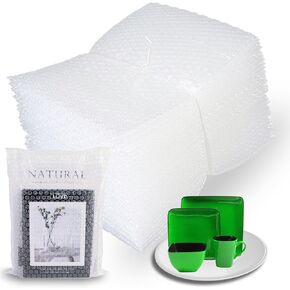50Pcs Clear Bubble out Bags 8X10Inch, Bubble pouch wrap for Shipping,Double Bubble Walled Cushioning Bags for Moving,Packing and Extra Protecting Fragile Item