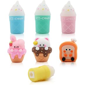 7PCS Cute Pencil Sharpeners, Kids Pencil Sharpener Manual, Handheld Pencil Sharpeners for Colored Pencils, Creative Cartoon Pencil Sharpener Kawaii Stationary Gifts School Home Office Supplies