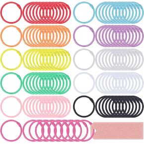 Koogel 66PCS Metal Binder Rings, Index Card Rings 1.2inch Loose Leaf Binder Rings Book Rings Open Card Rings Key Chains for School Home Office