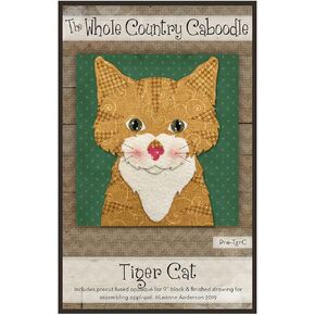 Whole Country Caboodle Tiger Cat Precut Fused Applique Pack Pattern, None