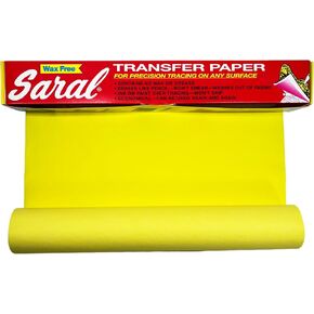ورق تتبع النقل بدون شمع من Saral Paper Corp - أصفر - 12 بوصة × 12 قدم