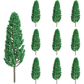 10 PCS Model Pine Trees, 6 inch Micro Landscape Tree Ho Scale Bushes for DIY Scenery Landscape, Woodland Scenery, Railroad Scenery.