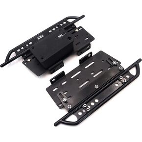 KYX Racing Metal Side Step Running Boards Foot-Plate w/Receiver Box for 313mm Wrangler Body (Aluminum)