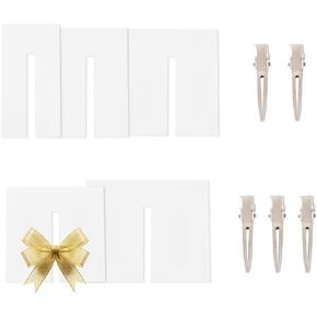 DICOSMETIC 5 Sizes Bow Templates for Bow Making Acrylic Ribbon Bow Maker Boards with 5Pcs Alligator Hair Clip DIY Bowknot Making Tool for Ribbon Wreaths Hair Decor