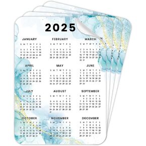 Andaz Press Peel And Stick Calendar For Refrigerator, Minimal 5"x7" Monthly Calendar For Fridge Office Full Year Calendar 2025 Adhesive 2025 Wall Calendar Stickers 2025 Year Calendar, 4-Pack