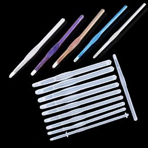 TikooTik 10pcs Crochet Hook Resin Molds Knitting Needles Silicone Molds for Resin Knitting Sweaters Tool Casting Mould Crystal Epoxy Molds for Yarn Crafts (10 Sizes)