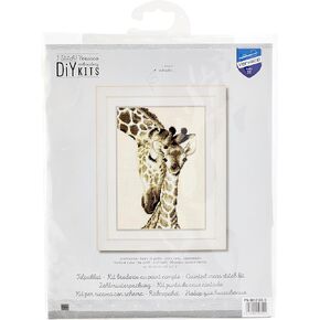 Vervaco Counted Cross Stitch Kit Giraffe Family 7.6" x 11.2"