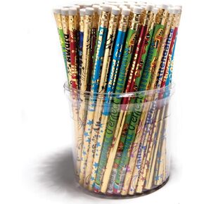 TCDesignerProducts Attendance #2 Pencil Tub, Assorted Designs, 144 Count