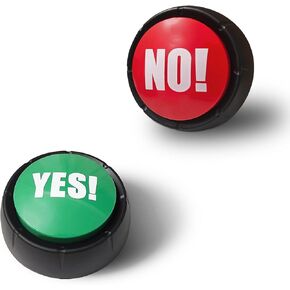 Yes No Button, Answer Button Set of 2 Buttons for Game Show, Sound Button, Gag Gifts, Sound Toy, Party Games Tools, Holiday Supplies, No Button