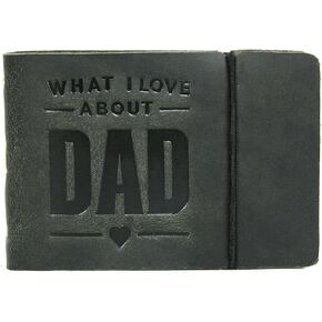 Tolredo Premium Top-Grain Cowhide Leather Journal for Father, WHAT I LOVE ABOUT DAD Dairy Gift for Father, 106 Acid Free Pages (Oak Brown)