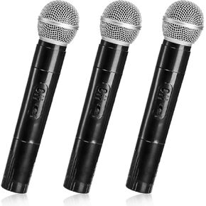 3 Pcs Microphone Prop, Plastic Fake Microphone, Toy Microphone for Karaoke, Play Microphone for Kids, Costume Prop, Birthday Party, 9 x 2 Inch