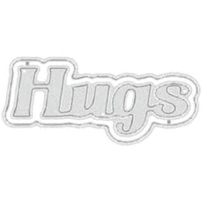 1Pc Holiday Words Metal Die Cuts, Hugs Cutting Dies Stencil Template for Anniversary Birthday Party DIY Craft Scrapbooking Card Making