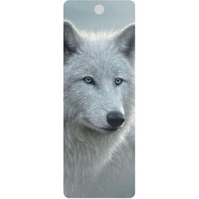 Bookmark - White Out from Deluxebase. A Wolf Bookmark with lenticular 3D Artwork Licensed from Renowned Artist Collin Bogle