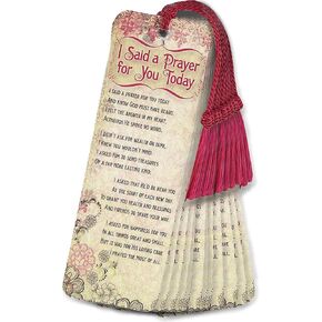 Dicksons I Said A Prayer for You Today Pink Floral Cardstock Tassel Bookmarks Pack of 12