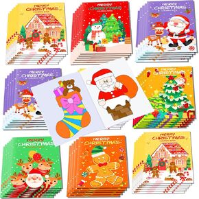 16 Pcs Christmas Coloring Books Xmas Party Favors Bulk Mini Coloring Books Bulk for Kids DIY Art Drawing Activity Book Set for Xmas Stockings Goodie Bags Stuffer Filler Fun Holiday Party Supplies