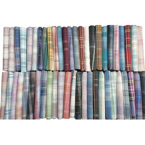 25pcs 10 x 10 Inches Premium Plaid Charm Pack Precut Cotton Fabric Squares Fabric Bundles for Sewing, Quilt DIY& Quilting Beginners