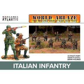 Wargames Atlantic World Ablaze - The Second World War 1939-1945: Italian Infantry (32 Multi Part Hard Plastic 28mm Figures)…