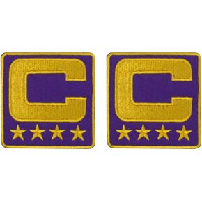 mokarier C Letter Captain Patch Embroidered Patch Iron on Logo Vest Jacket Cap Hoodie Backpack Patch Iron On/sew on Patch (Black)