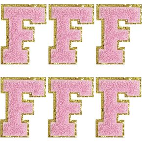 6Pcs Chenille Letter Patches Iron on Letters Varsity Letter Self Adhesive Chenille Patches Chenille Embroidered Patch for Clothing Hat Shirt Bag(Purple H)