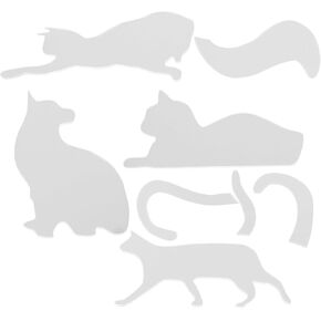 LALAFINA Cat Painting Stencils DIY Cat Painting Craft Cat Pet Die Cut Vinyl Decal Sticker Clothing Crafting Rulers for Painting on Wood, Floor, Wall and Fabric